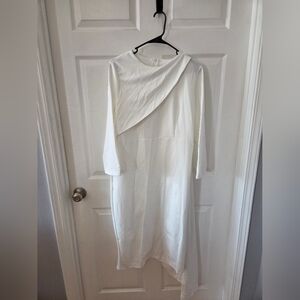 Elegant White Asymmetrical Dress